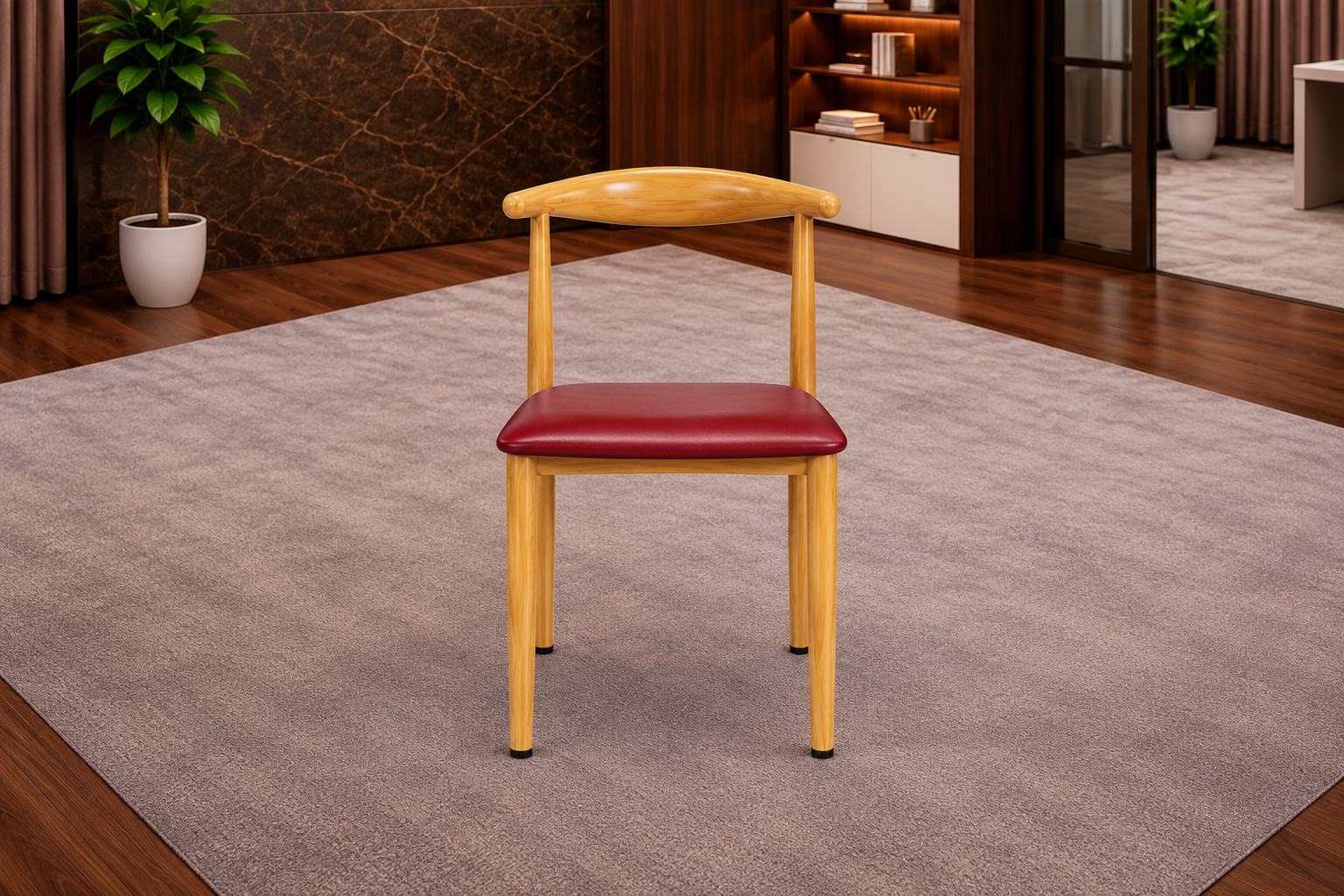 Ceilo Visitor Chair - MID-FS15-V1 (Marron). - Image 2