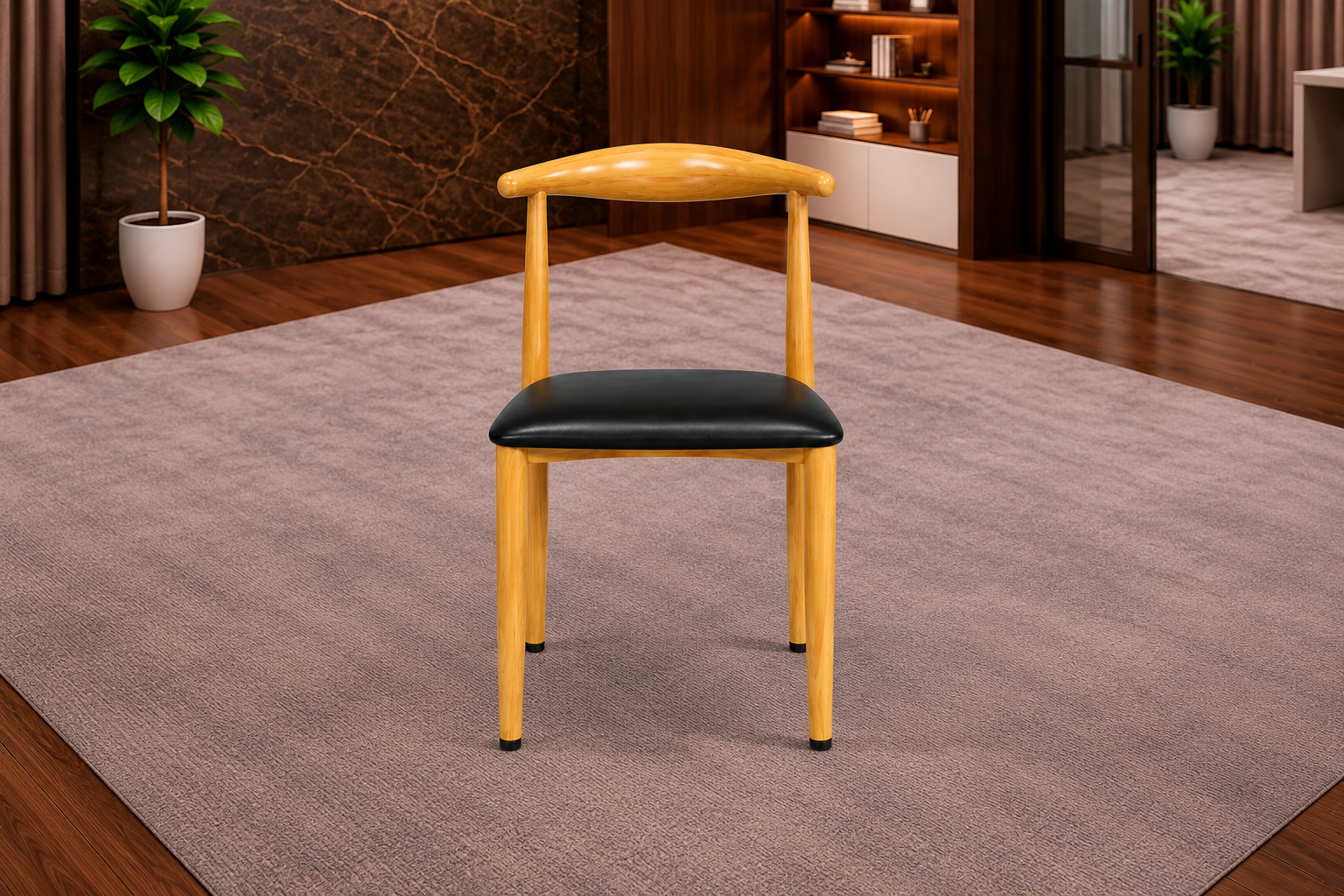 Ceilo Visitor Chair - MID-FS15-V1 (BLACK). - Image 2